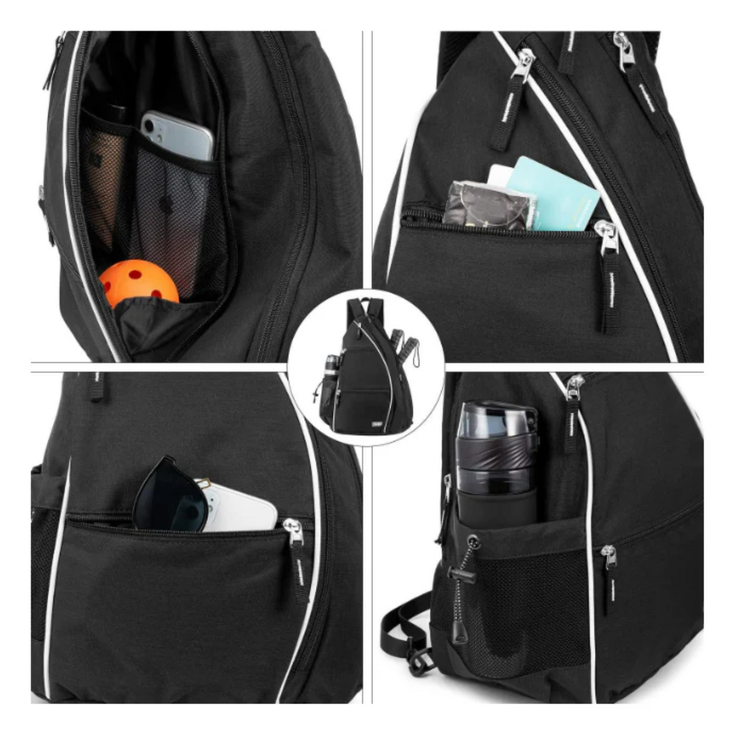 PBF Pickleball Sling Bag Backpack