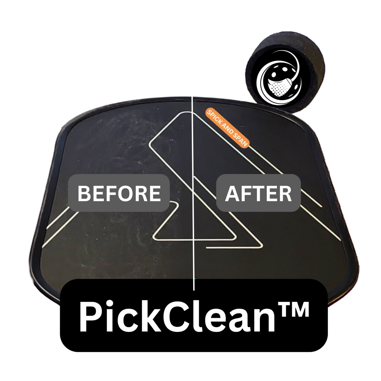 PickClean™ Pickleball Paddle Cleaner and Eraser for Carbon Fiber & Graphite