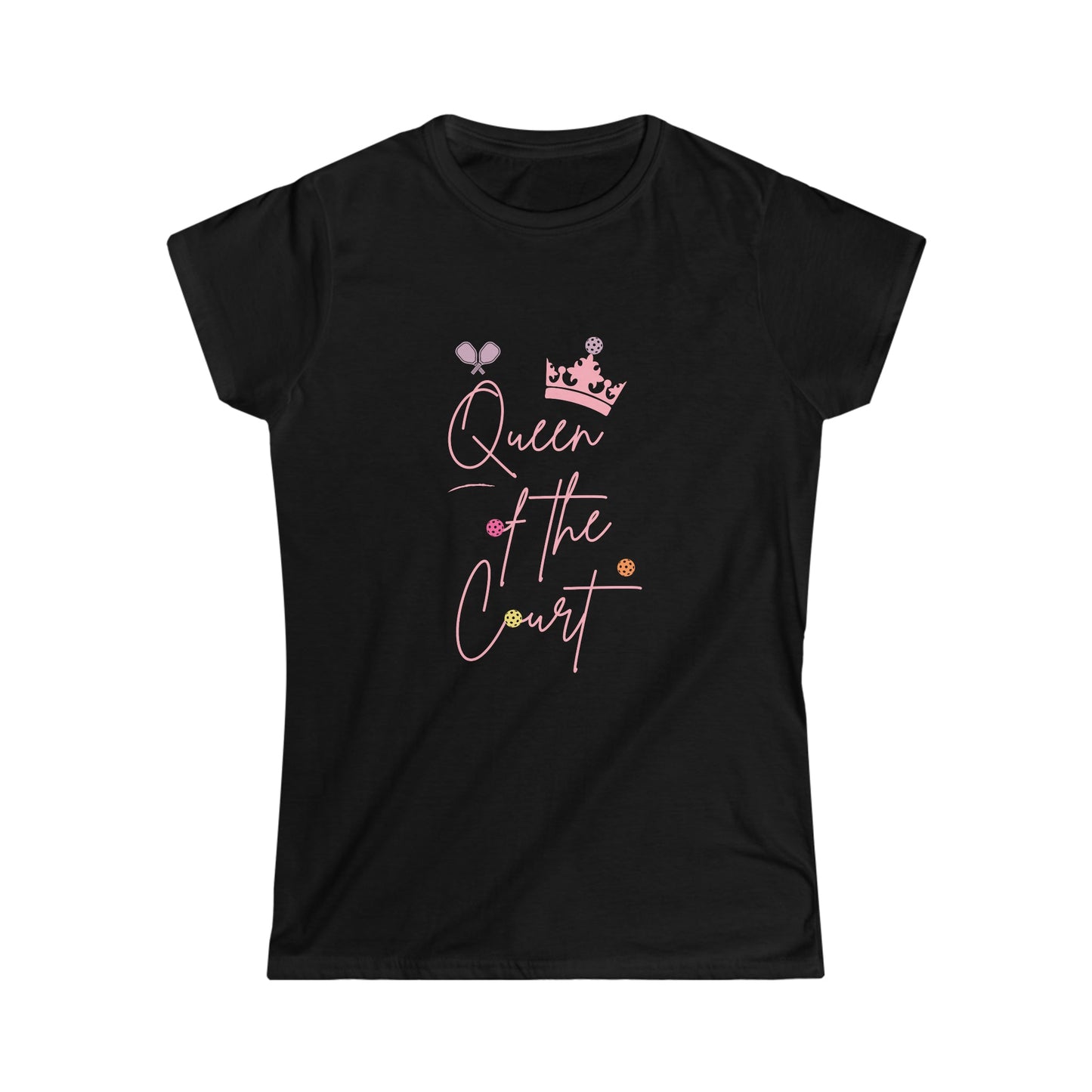 'Queen of the Court' Women's Pickleball T-Shirt