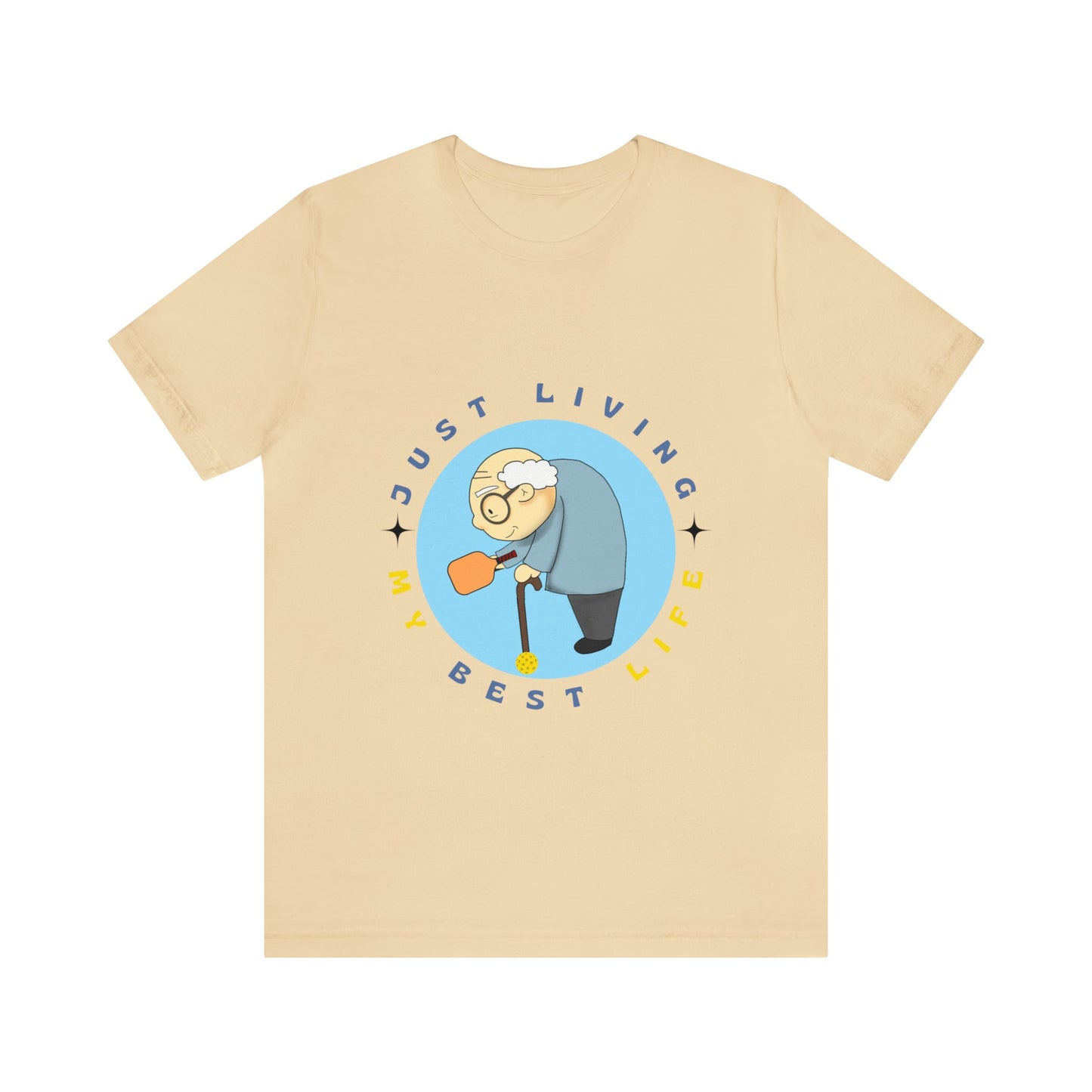 'Just Living My Best Life' Senior Pickleball T-Shirt