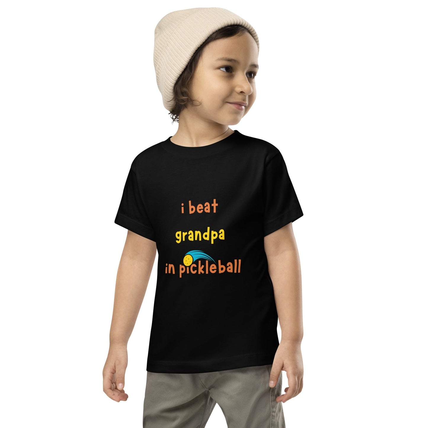 'I Beat Grandpa in Pickleball' Children's T-Shirt