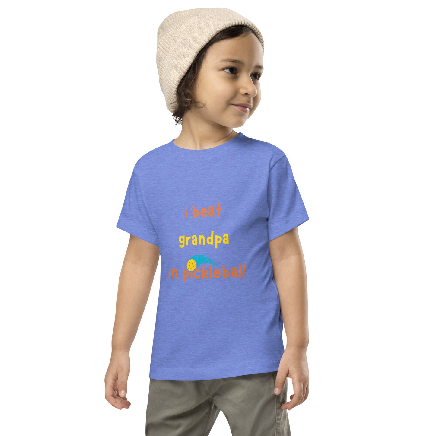 'I Beat Grandpa in Pickleball' Children's T-Shirt